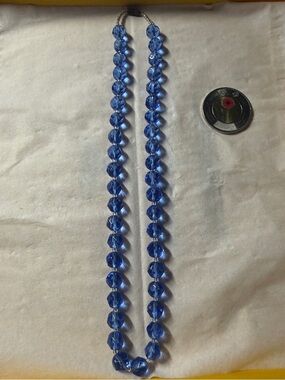 Authentic Mid-century Art Deco era Czech crystal necklace